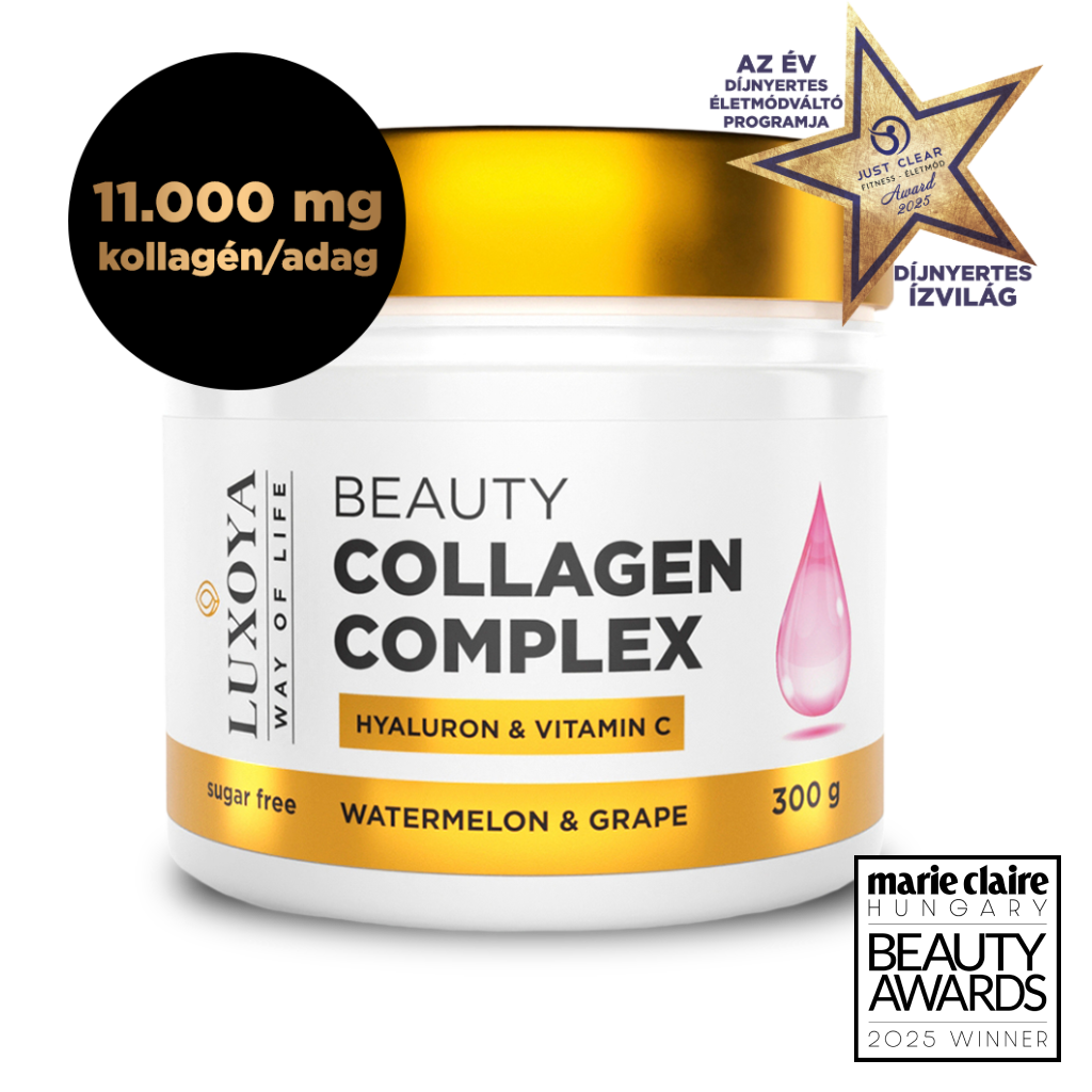 Luxoya - BEAUTY COLLAGEN COMPLEX 11.000 mg ÍZLETES KOLLAGÉN ITALPOR 300 g - Görögdinnye-szőlő ízű